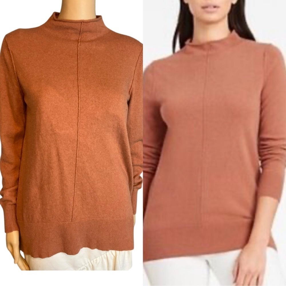 Banana Republic Italian Wool- Cashmere Blend Women's Mock Turtleneck Sweater